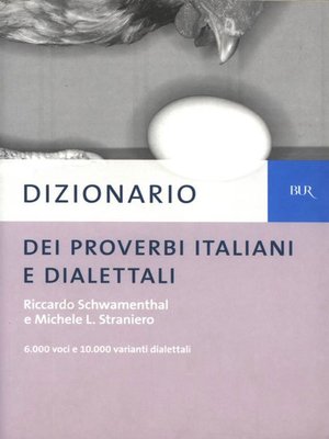 cover image of Dizionario dei proverbi italiani e dialettali